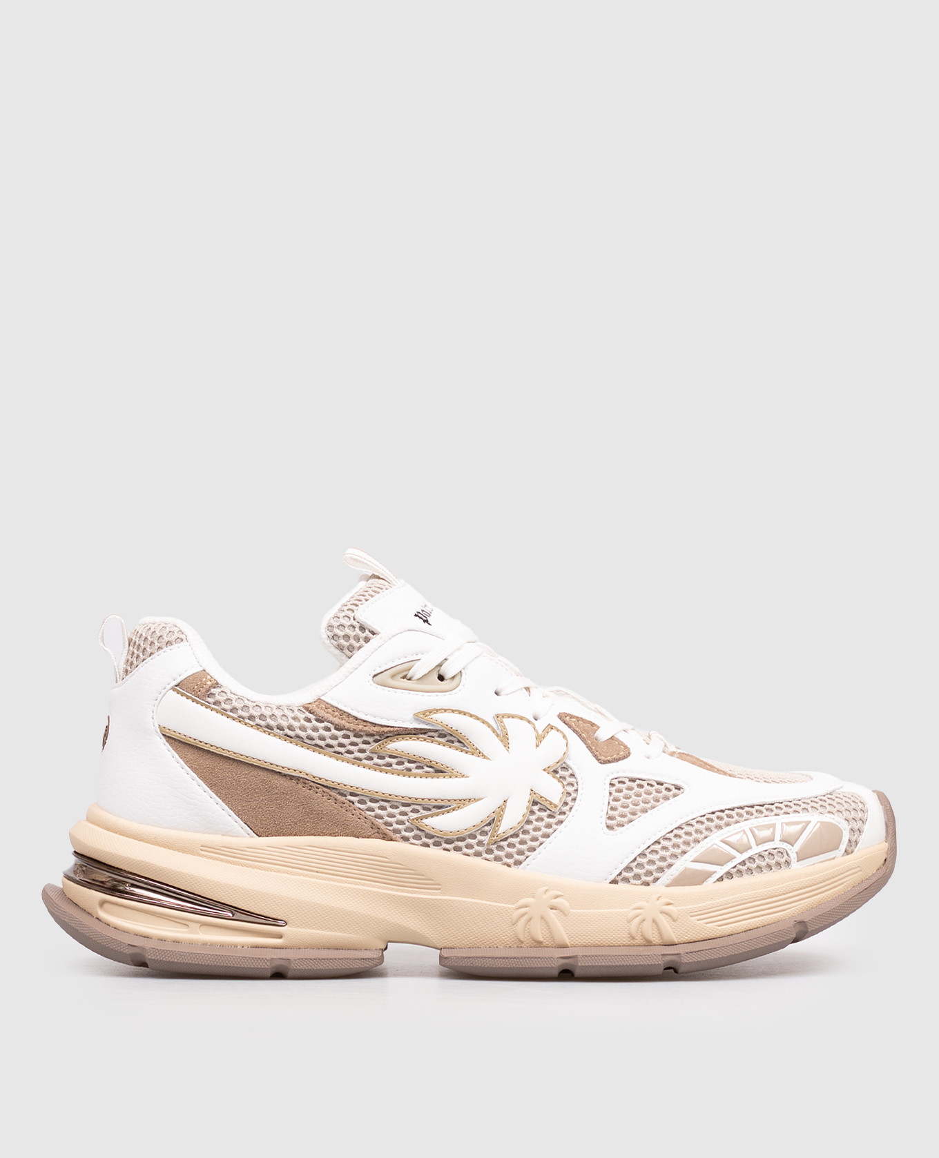 White Runner combo sneakers