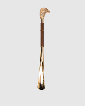 Pasotti Brown shoe horn with Eagle handle PFPEXXSP14O