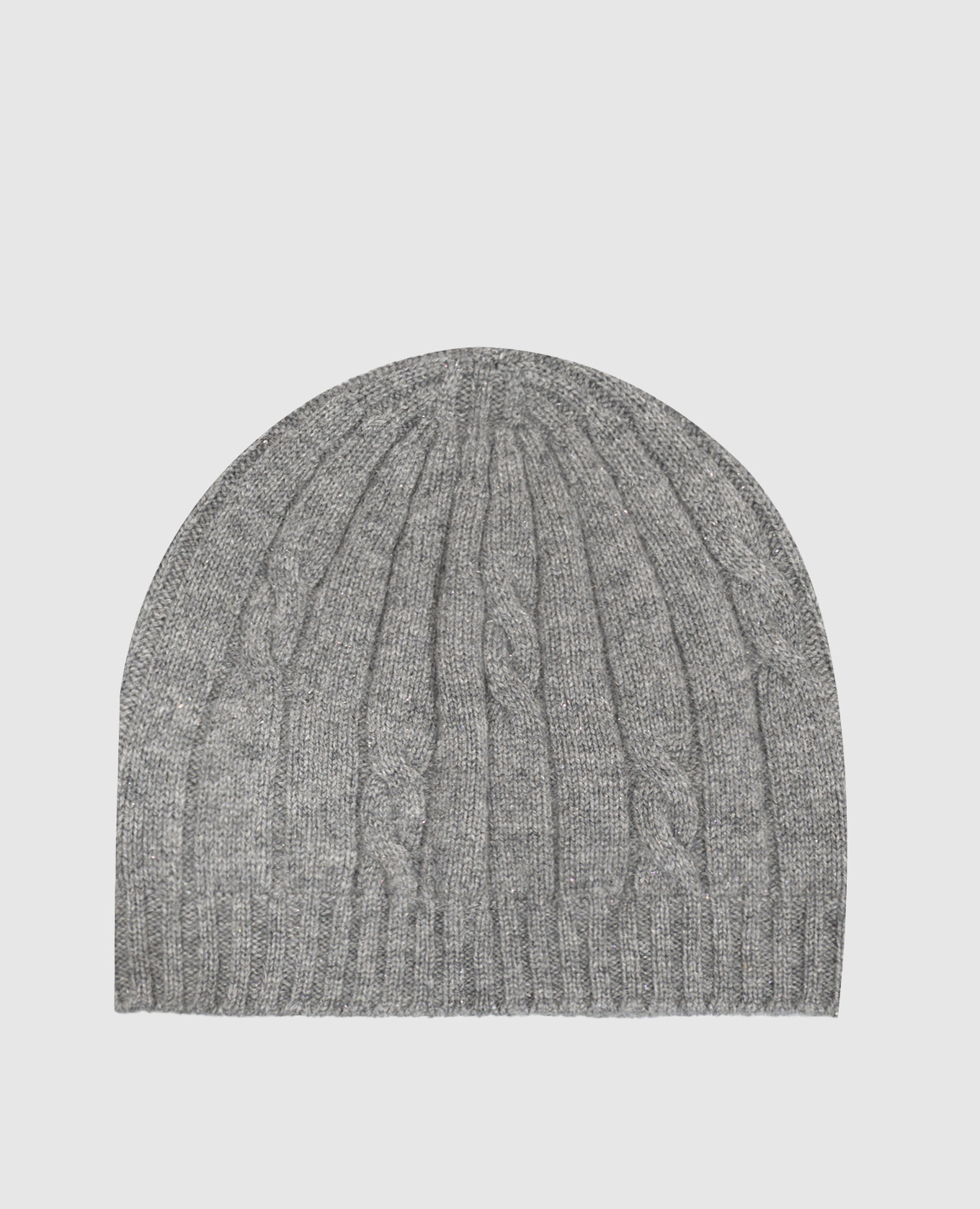 Gray hat with wool and silk