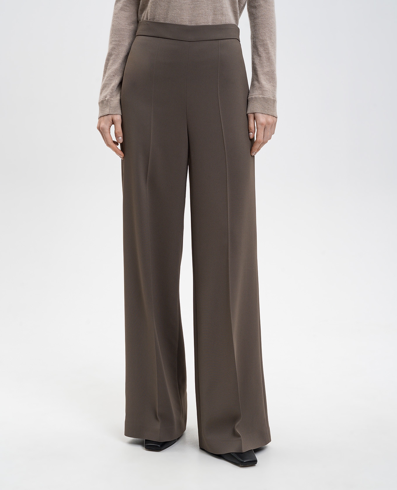 Alane brown high-rise pants JOSEPH 3