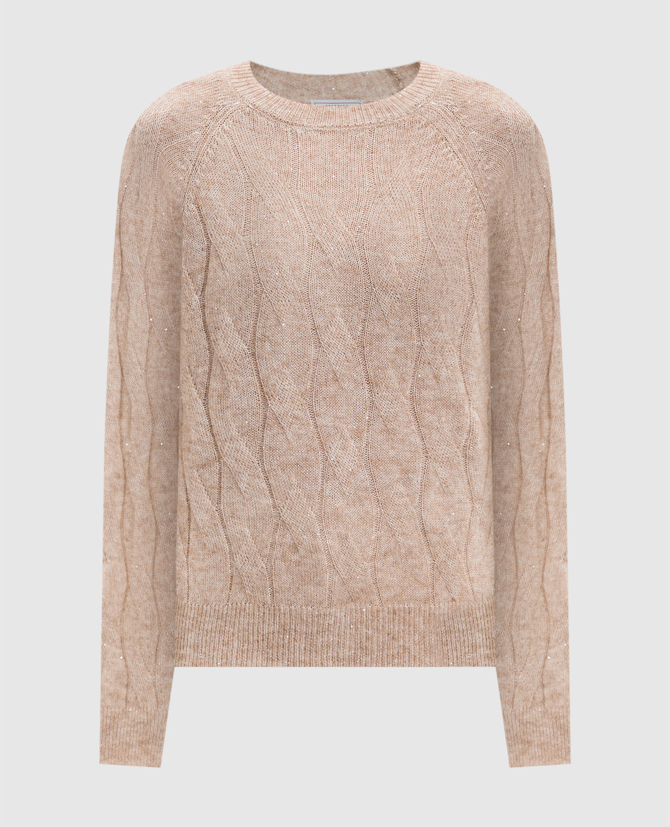 

Beige alpaca wool jumper with a pattern Peserico