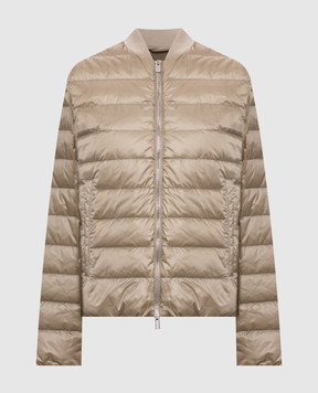 Peserico Khaki down jacket with chain A241132200G