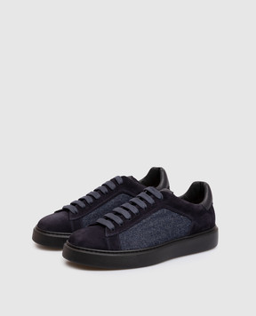 Doucal's Blue combination sneakers DU3322ALEXPJ881