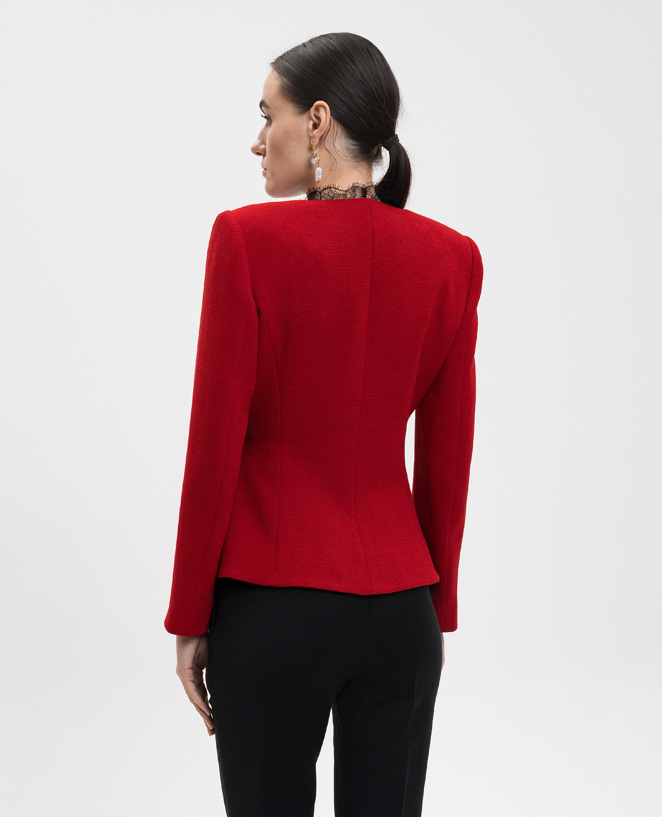 Red wool jacket Valentino 4