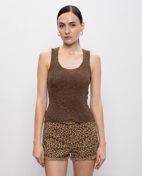 Twinset Brown top with lurex 261TT3212