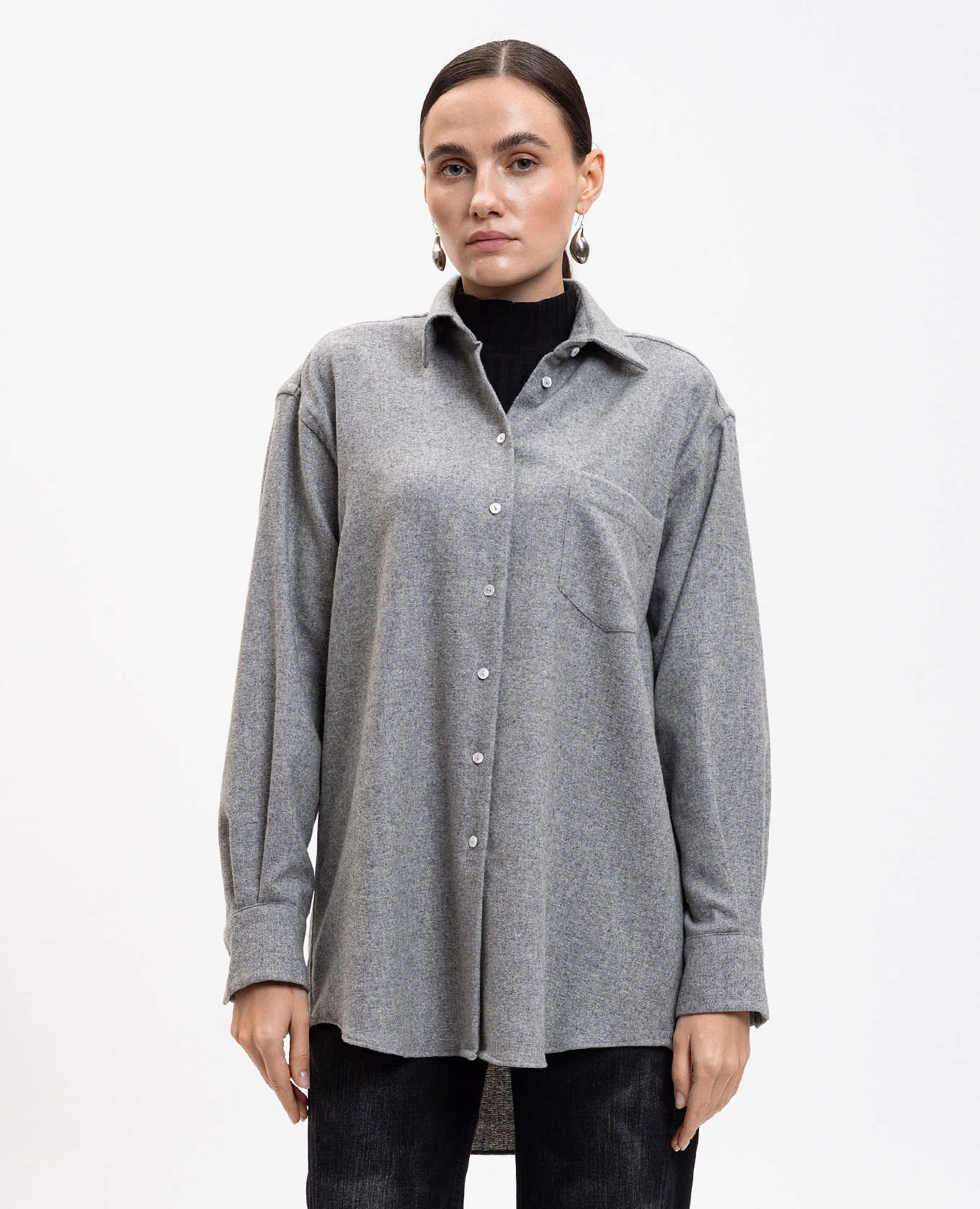 

Gray shirt with wool Babe Pay Pls, Grey