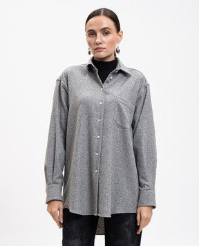 Babe Pay Pls Gray shirt with wool 11099091455