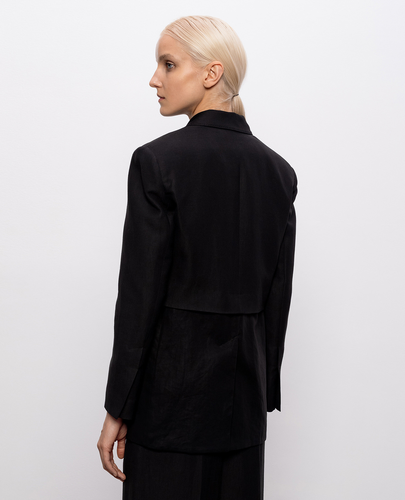 Black jacket with linen Brunello Cucinelli 4