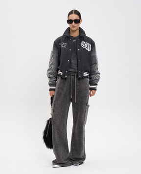 Off-White Gray T-shirt with print 2AA089F25JER003