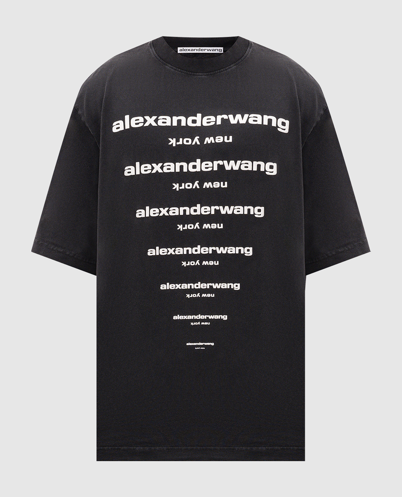 Black T-shirt with contrast logo print