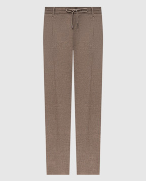 MooRER Brown ANTON wool trousers ANTONFSR
