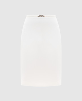 Versace White wool skirt with emblem 10230581A12789