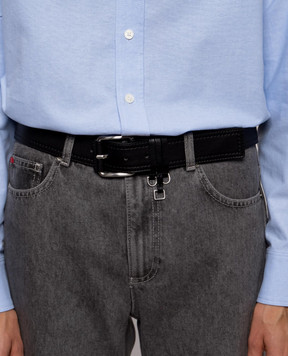 Max & Co Black leather belt with pendants MCASALICE