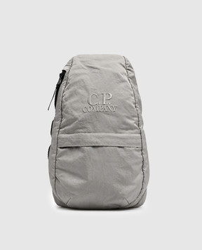 C.P. Company Children's gray sling bag with logo embroidery CUX00XL3C06