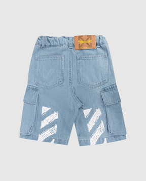 Off-White Children's blue denim shorts 44BYC002S26D001