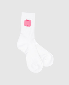 Casablanca Rose Shadow White Socks ASS26ACC01002