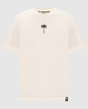 Palm Angels Ivory T-shirt with print PAMAA001JR008