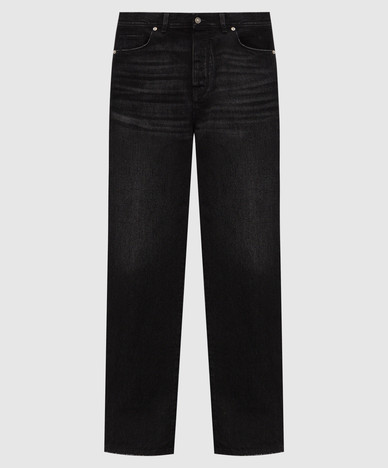 Black jeans with a worn effect