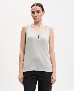 Victoria Beckham Gray top with linen 1226JTP007237A