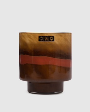 Onno Art Romy M candle with Cashmere Wood scent in a glass candle holder ON813CW
