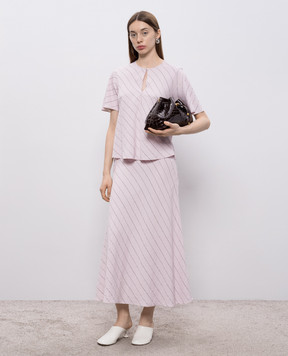 PROENZA SCHOULER Gina pink striped skirt WL2615227BY367