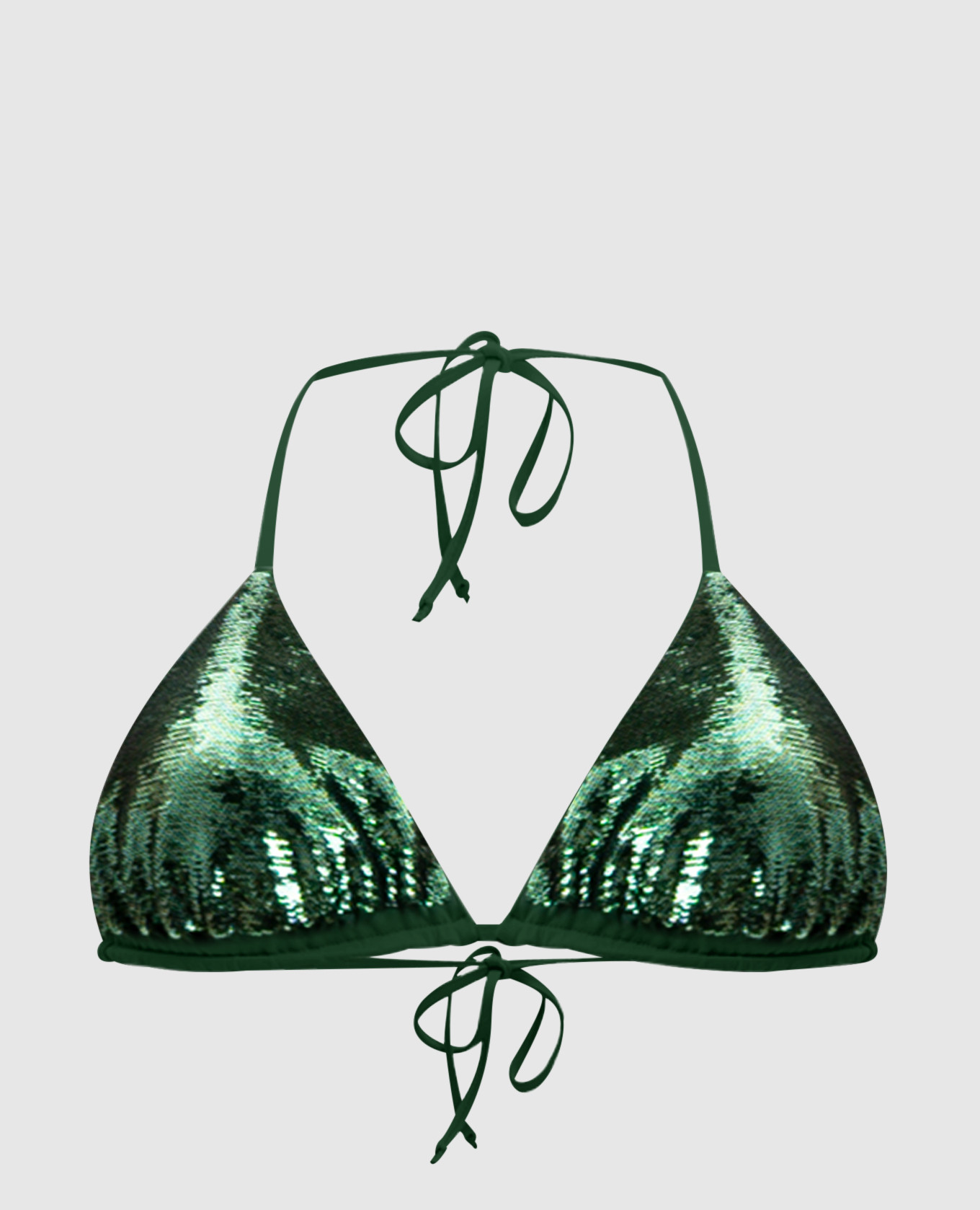 Green sequined swimsuit bodice
