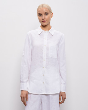 Babe Pay Pls White linen shirt D3502WMENFI
