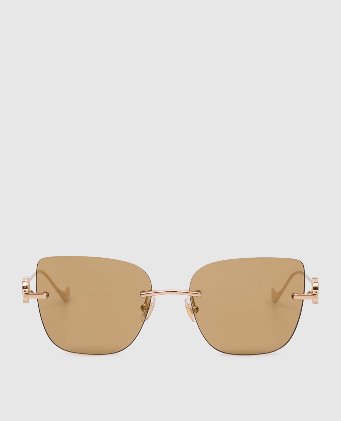 Gold-tone sunglasses with logo