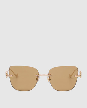 Valentino Gold-tone sunglasses with logo VG0033S
