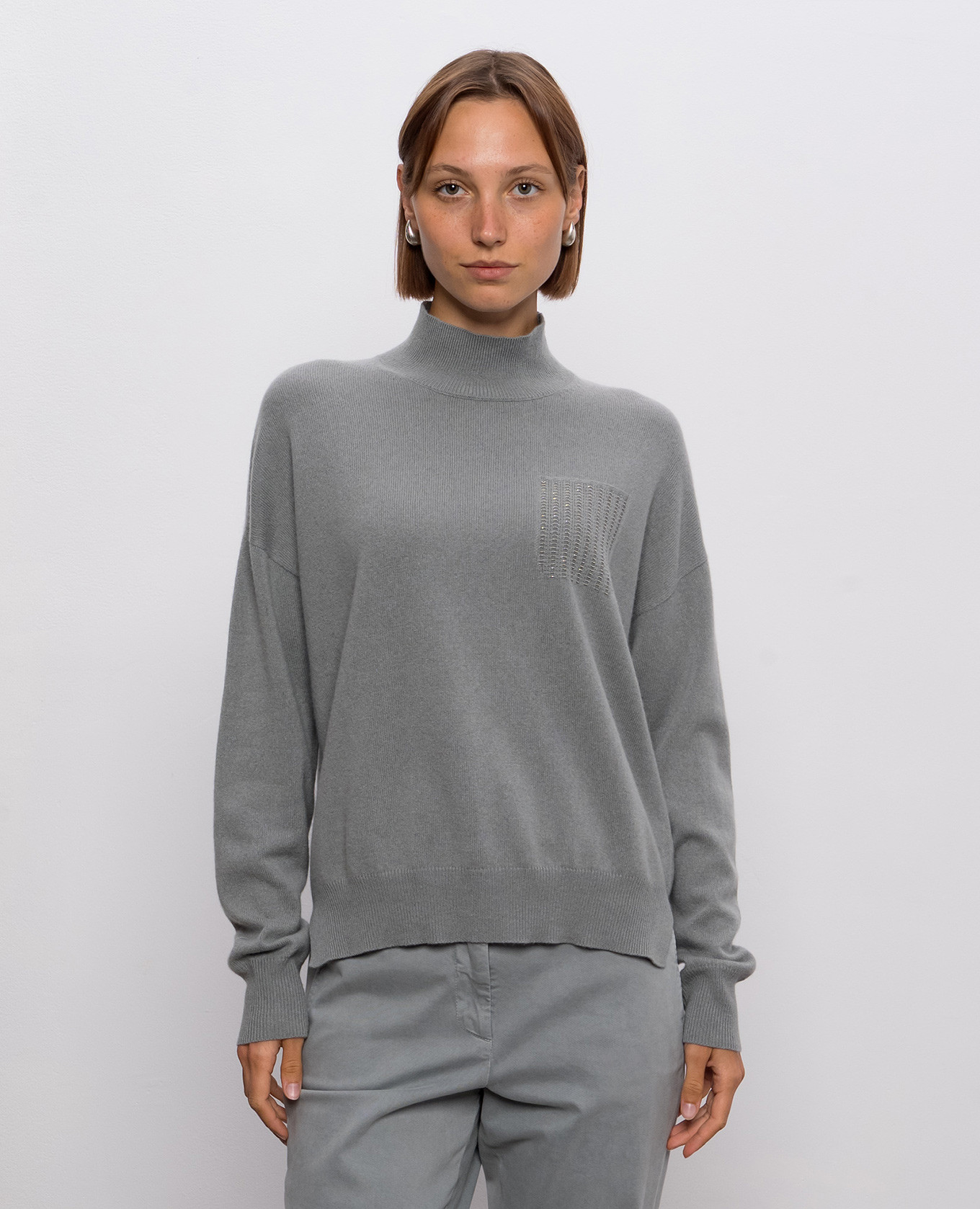 Green wool, silk and cashmere sweater Peserico 3