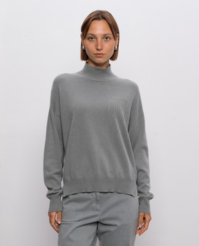 Peserico Green wool, silk and cashmere sweater A99205F12A9283