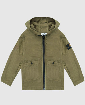 Stone Island Children's green jacket with logo patch L1S164100006S00631012