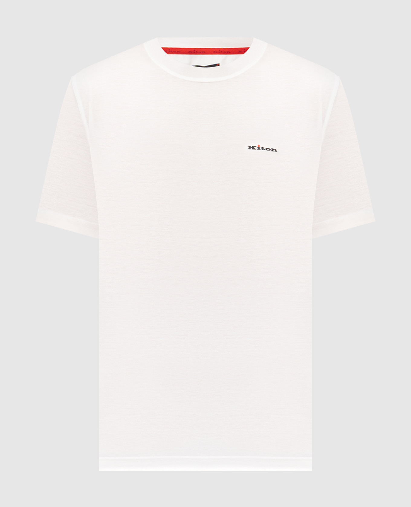 White T-shirt with logo embroidery
