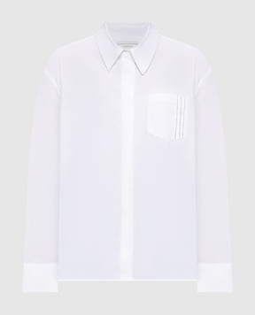 Peserico White shirt with a monil chain A0689408928