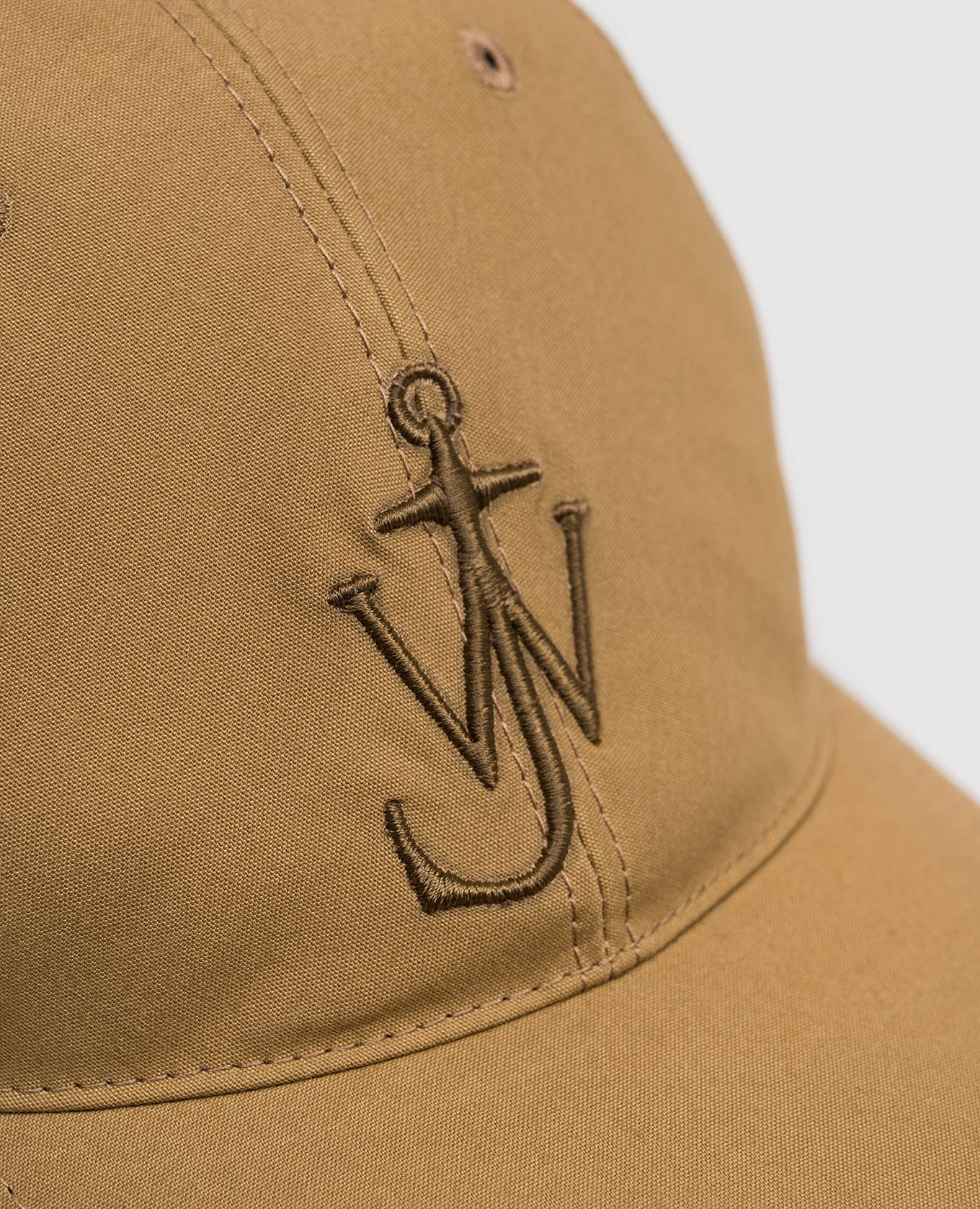 Brown cap with monogram embroidery JW Anderson 4