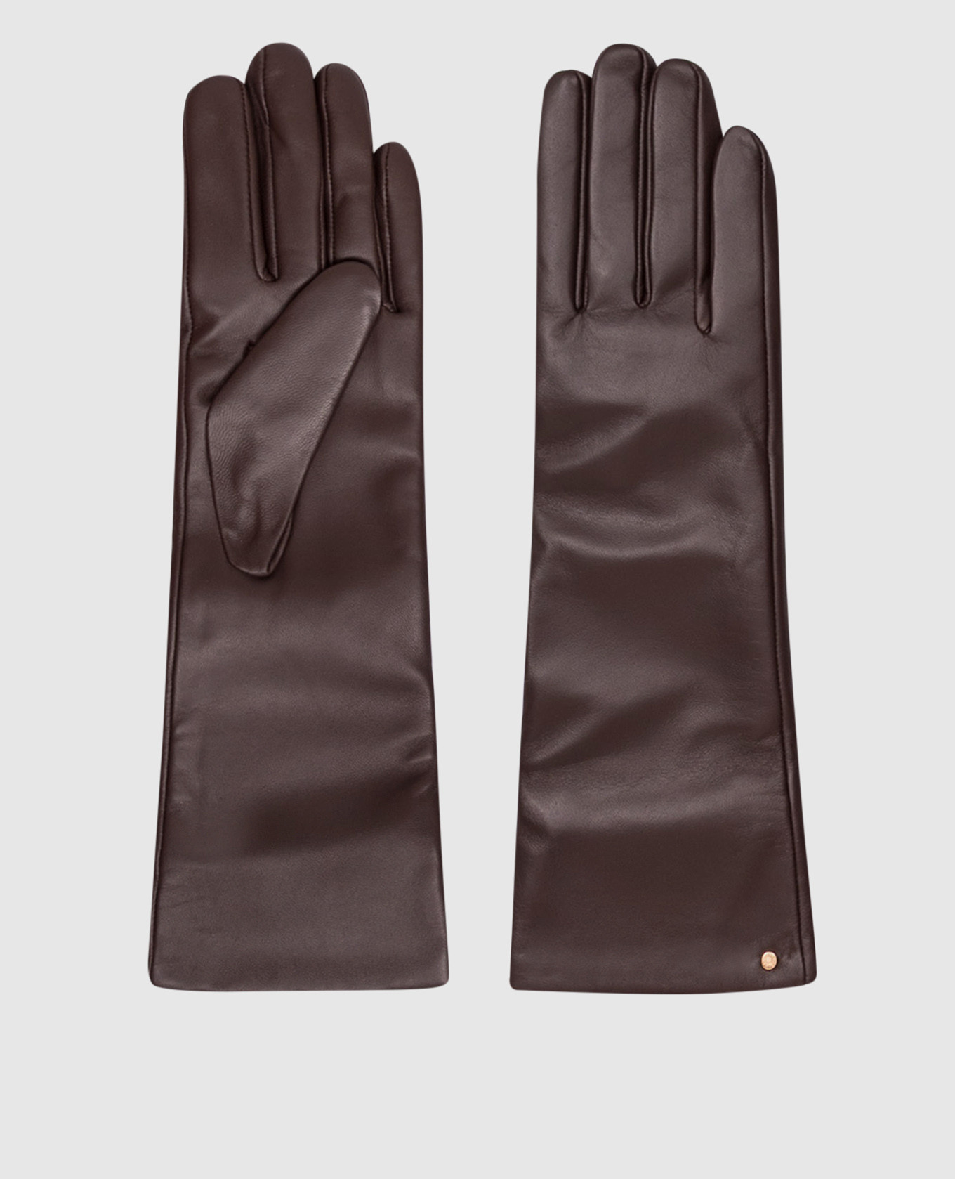 Brown leather gloves