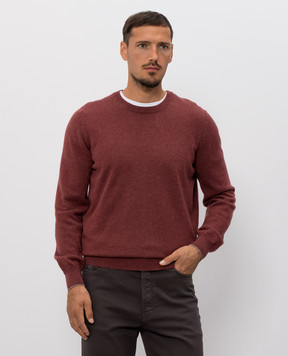 Brunello Cucinelli Burgundy cashmere jumper M2200100
