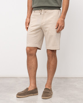 Stefano Ricci Beige wool and silk shorts M1T6100332CM10HA