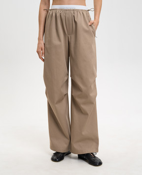 Alexander Wang Beige pants with logo 1WC1264969