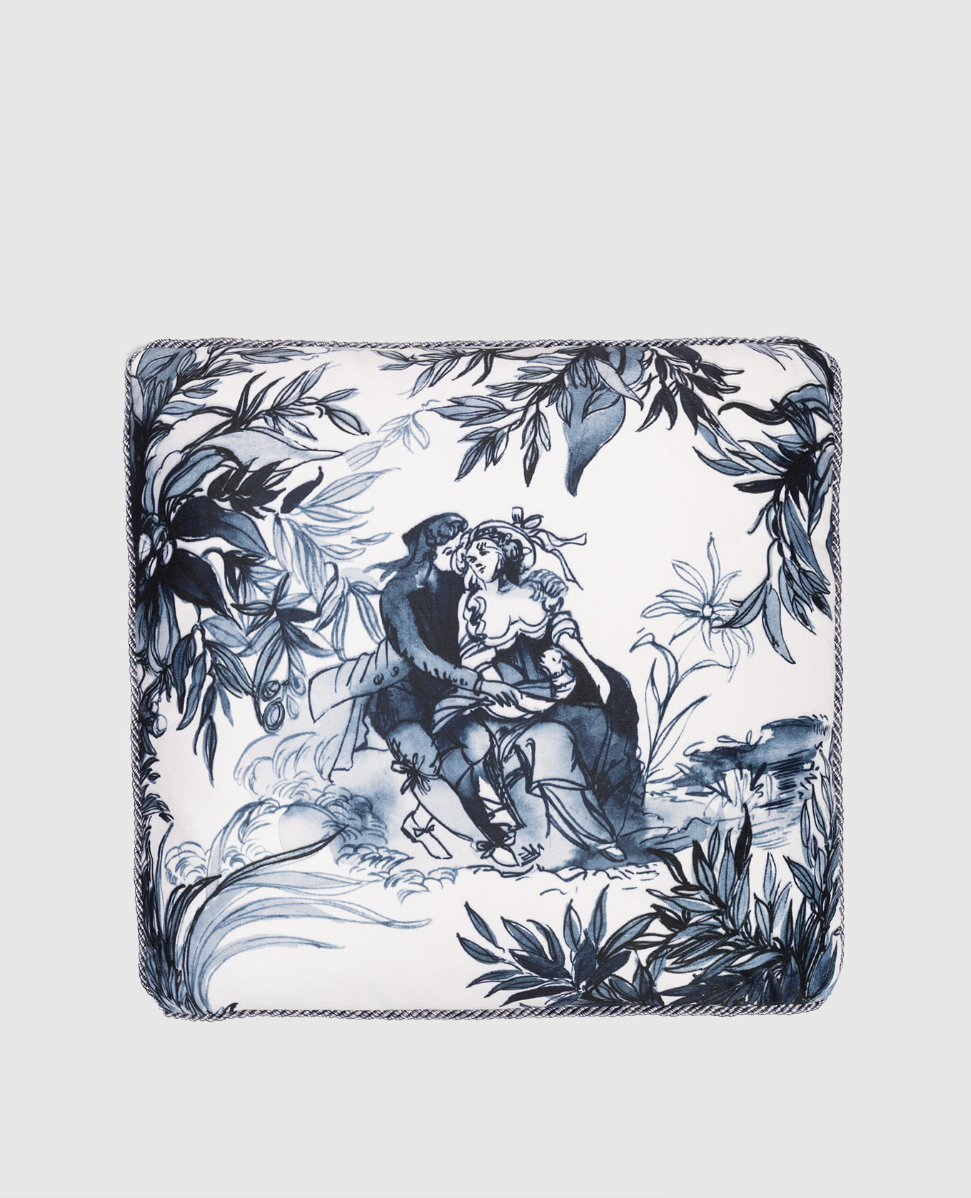 

Versailles white pillow with print Baci Milano