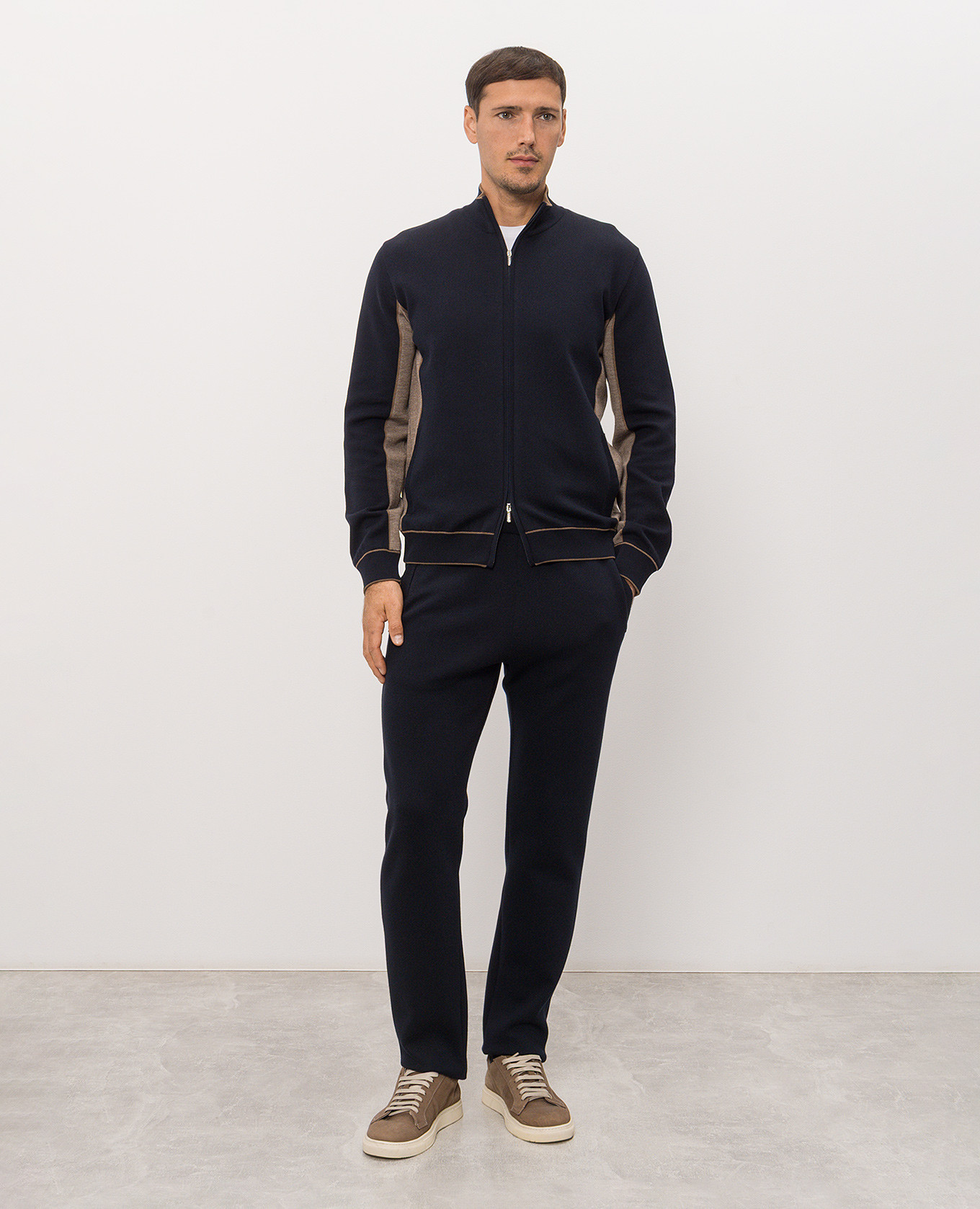 Blue tracksuit with emblem Bertolo Cashmere 2