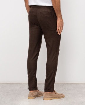 Doriani Cashmere Brown wool and silk pants P196NKF18T196