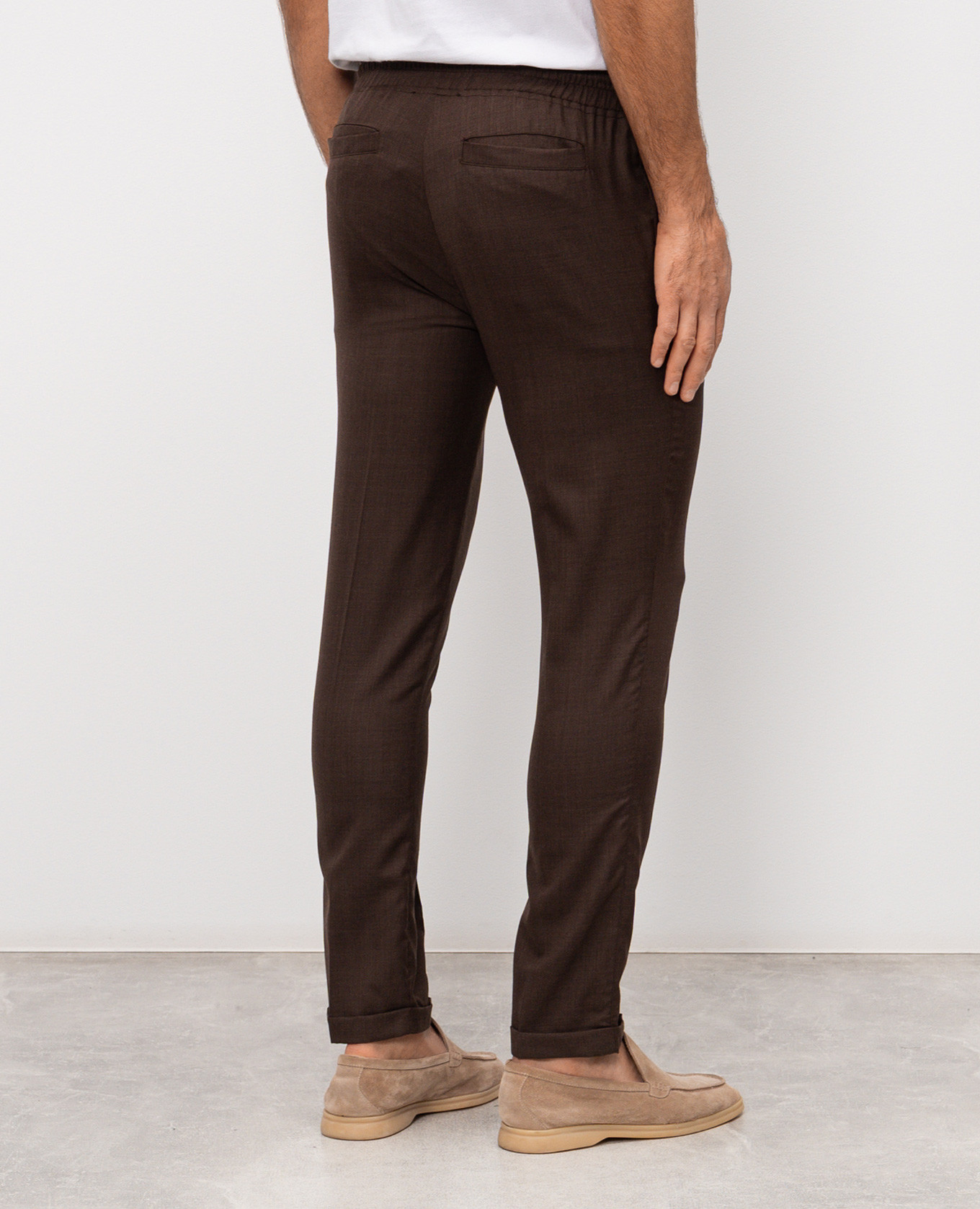 

Brown wool and silk pants Doriani Cashmere