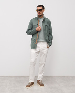 Enrico Mandelli Green silk t-shirt 3K004A5645