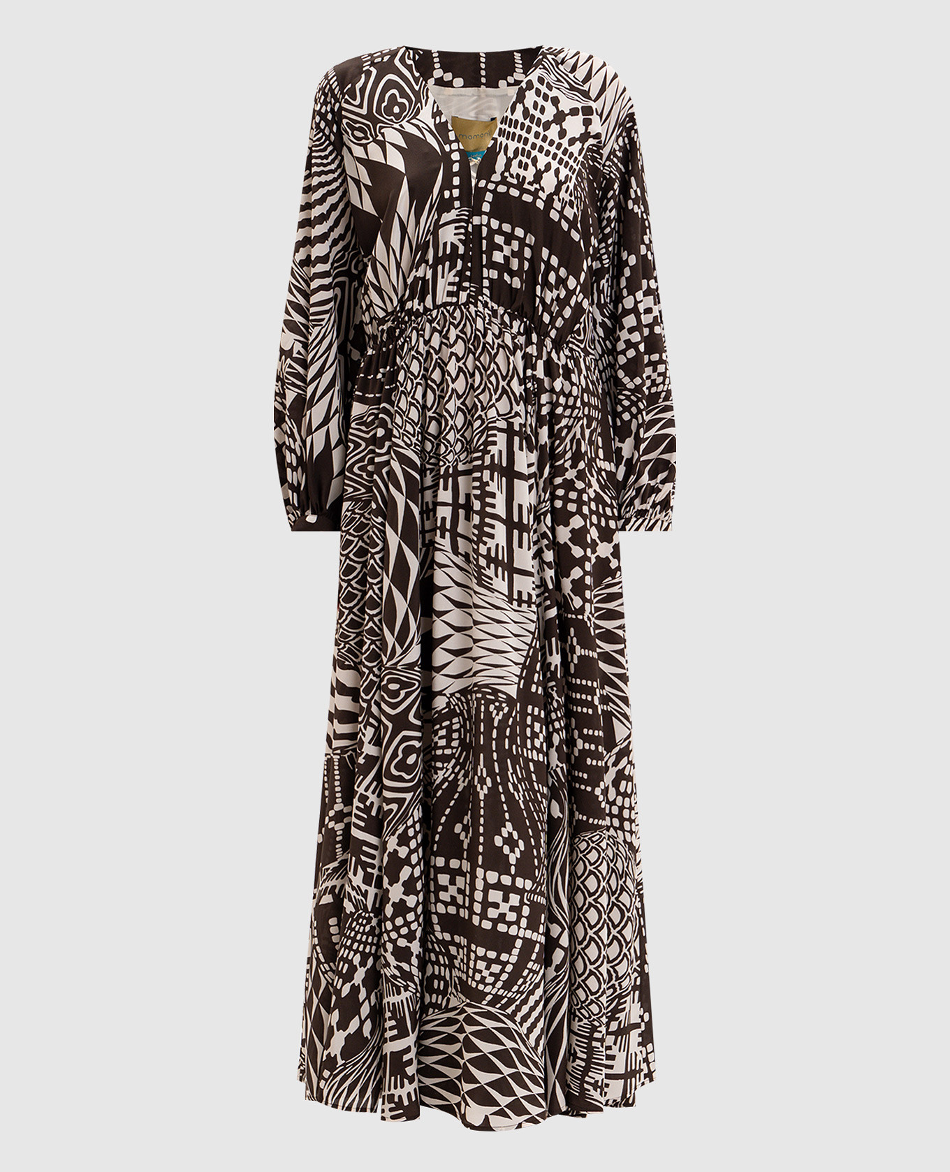 

Brown silk maxi dress FRANCISCO Momoni