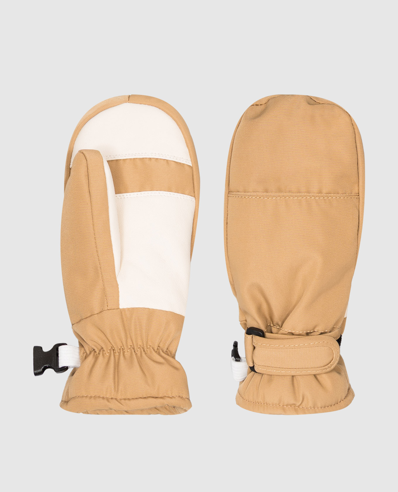 Children's brown combination gloves
