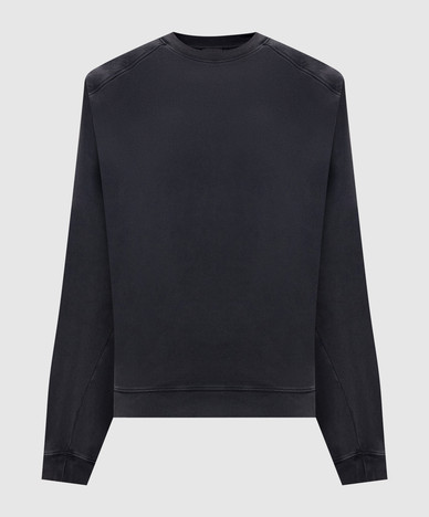 Dunkelgraues Sweatshirt mit akzentuierten Schultern