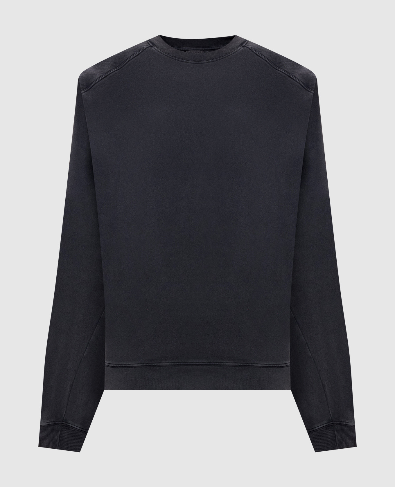 Dark gray sweatshirt with accent shoulders