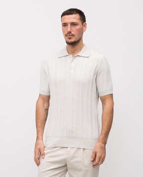 Brunello Cucinelli Gray polo shirt with pattern M29806305