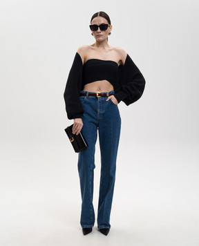 Balmain Black layered top GF1AA405KJ29